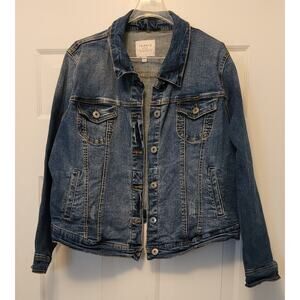 Torrid Denim Short Jean Jacket Womens Size 2 Blue Button Up (Size Plus 18-20)